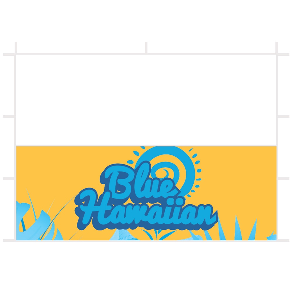 ONE CHOICE ® 10 ft. Tent Backwall with Window — Single Sided Graphic Package / White Trim Color